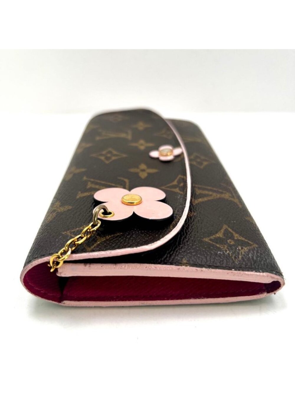 Louis Vuitton Monogram Portefeuille Emily Flower Charm Wallet - Picture 9 of 15